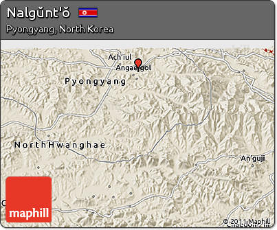 Shaded Relief 3D Map of Nalgŭnt'ŏ