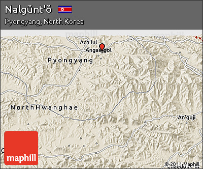 Shaded Relief 3D Map of Nalgŭnt'ŏ