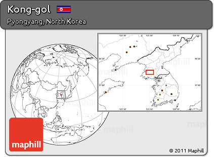 Blank Location Map of Kong-gol