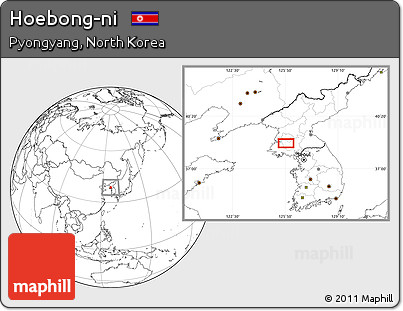 Blank Location Map of Hoebong-ni