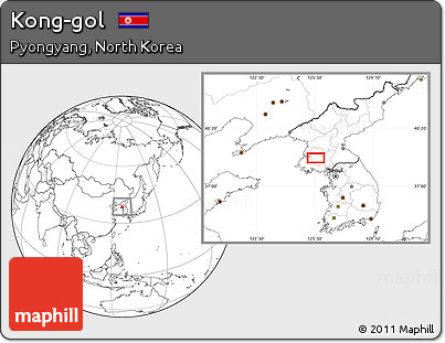 Blank Location Map of Kong-gol