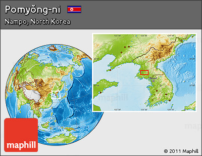 Physical Location Map of Pomyŏng-ni