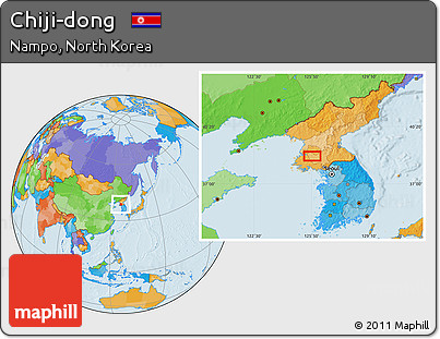 Political Location Map of Chiji-dong