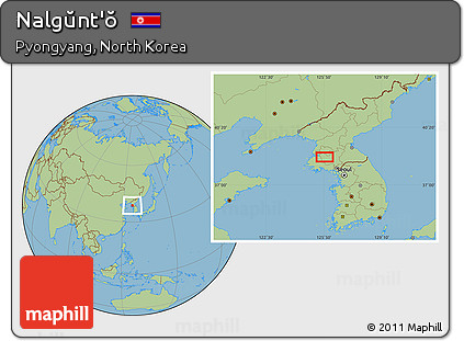 Savanna Style Location Map of Nalgŭnt'ŏ