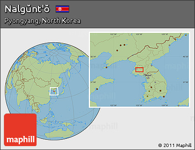 Savanna Style Location Map of Nalgŭnt'ŏ
