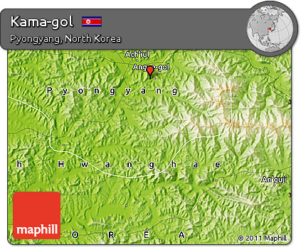 Physical Map of Kama-gol