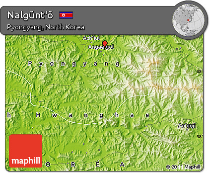 Physical Map of Nalgŭnt'ŏ