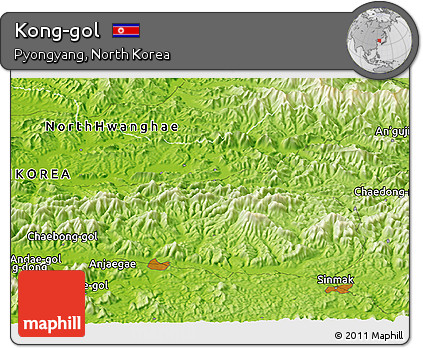 Physical Panoramic Map of Kong-gol