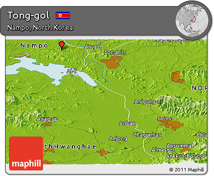 Physical Panoramic Map of Tong-gol