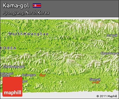 Physical Panoramic Map of Kama-gol