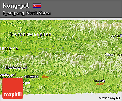Physical Panoramic Map of Kong-gol