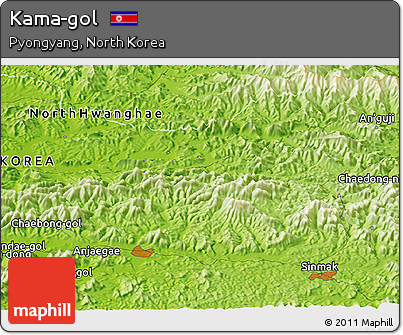 Physical Panoramic Map of Kama-gol