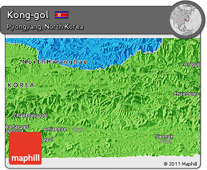 Political Panoramic Map of Kong-gol