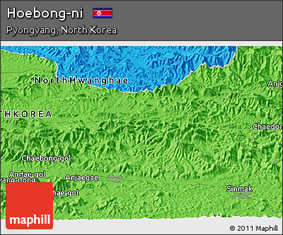 Political Panoramic Map of Hoebong-ni