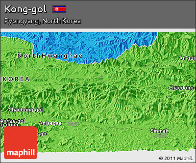 Political Panoramic Map of Kong-gol