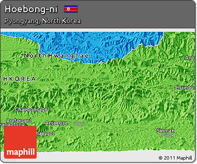 Political Panoramic Map of Hoebong-ni