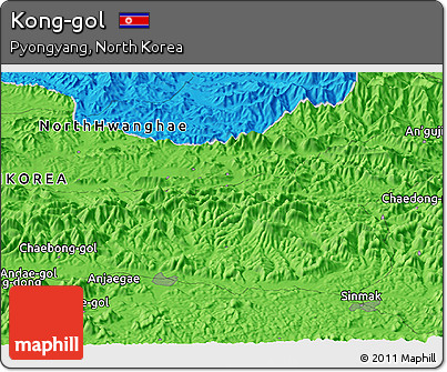 Political Panoramic Map of Kong-gol