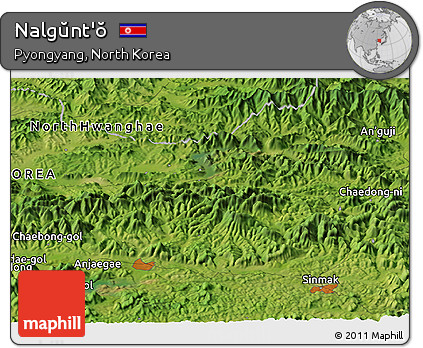 Satellite Panoramic Map of Nalgŭnt'ŏ