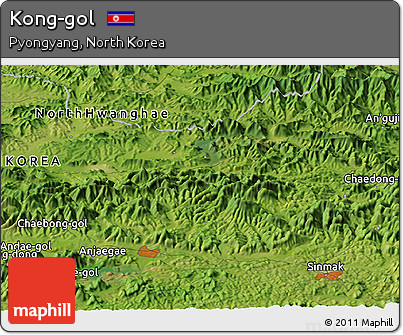 Satellite Panoramic Map of Kong-gol