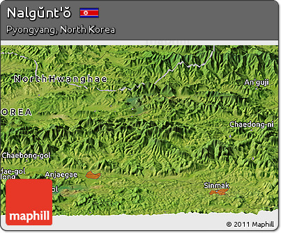 Satellite Panoramic Map of Nalgŭnt'ŏ