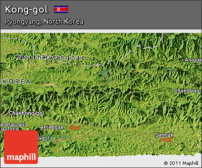 Satellite Panoramic Map of Kong-gol