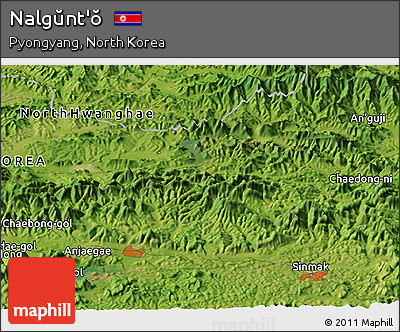Satellite Panoramic Map of Nalgŭnt'ŏ