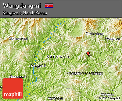 Physical 3D Map of Wangdang-ni