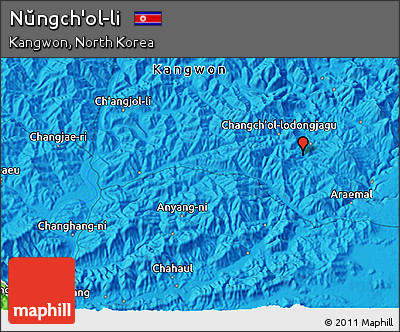 Political 3D Map of Nŭngch'ol-li