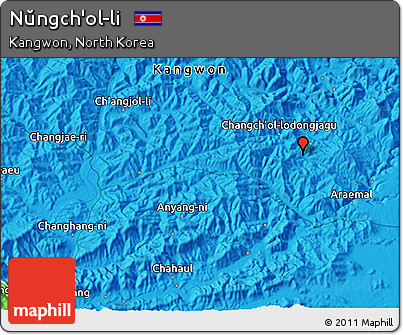 Political 3D Map of Nŭngch'ol-li