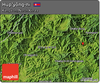 Satellite 3D Map of Hup'yŏng-ni