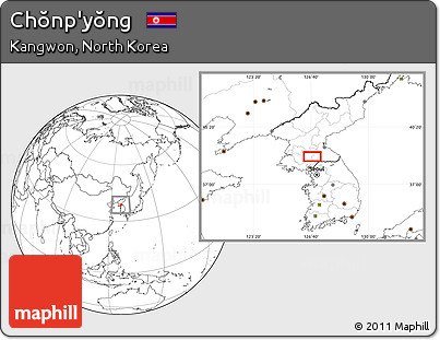 Blank Location Map of Chŏnp'yŏng