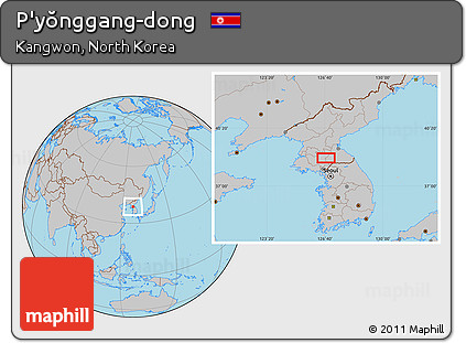 Gray Location Map of P'yŏnggang-dong