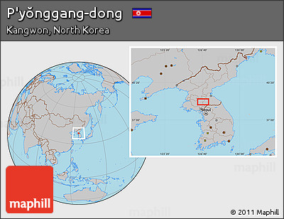 Gray Location Map of P'yŏnggang-dong