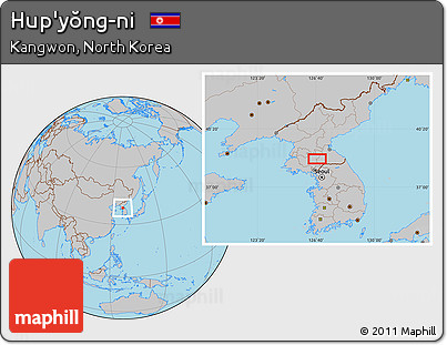 Gray Location Map of Hup'yŏng-ni