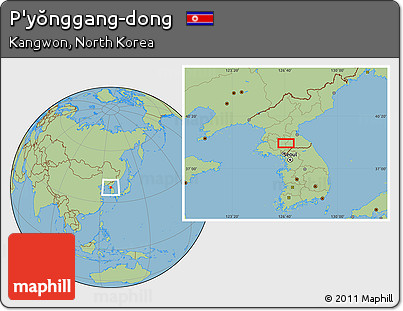 Savanna Style Location Map of P'yŏnggang-dong