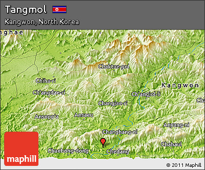 Physical Panoramic Map of Tangmol
