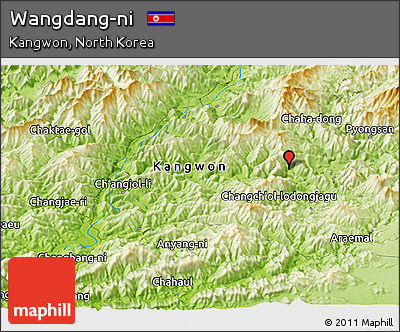 Physical Panoramic Map of Wangdang-ni