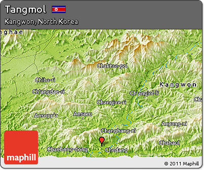 Physical Panoramic Map of Tangmol