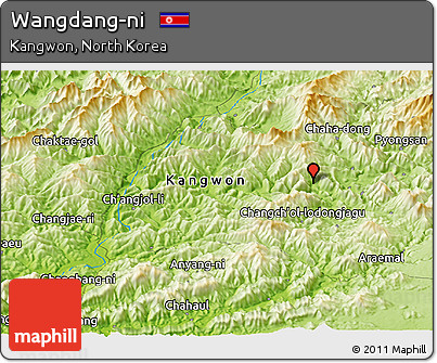 Physical Panoramic Map of Wangdang-ni