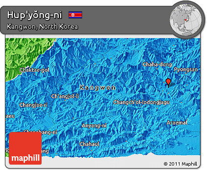 Political Panoramic Map of Hup'yŏng-ni