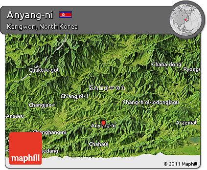 Satellite Panoramic Map of Anyang-ni