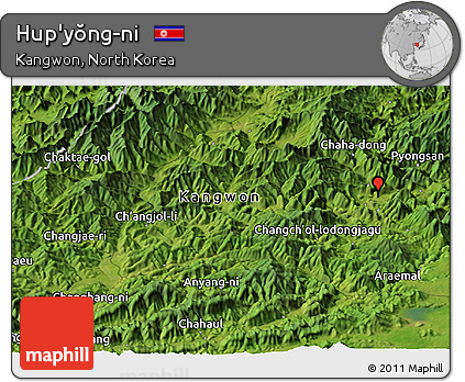 Satellite Panoramic Map of Hup'yŏng-ni