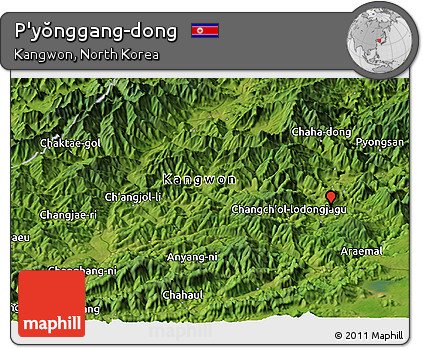 Satellite Panoramic Map of P'yŏnggang-dong