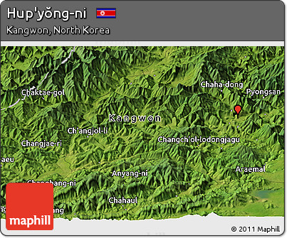 Satellite Panoramic Map of Hup'yŏng-ni