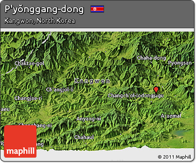 Satellite Panoramic Map of P'yŏnggang-dong