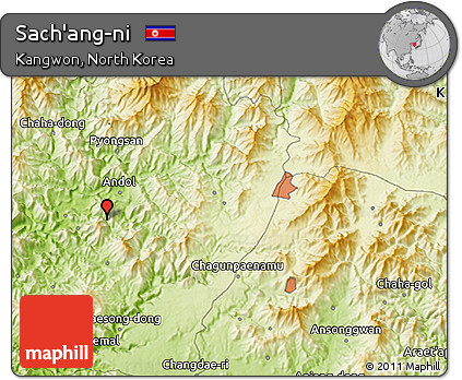Physical 3D Map of Sach'ang-ni