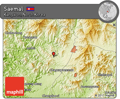 Physical 3D Map of Saemal