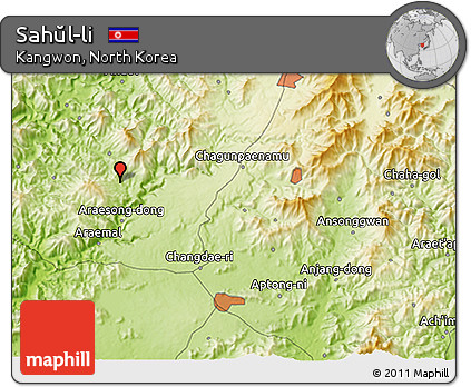 Physical 3D Map of Sahŭl-li