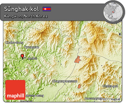 Physical 3D Map of Sŭnghak-kol