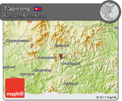 Physical 3D Map of T'ap-tong